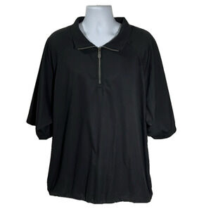 Adidas Mens Shirt, Black, Size XXL, Zipper Pockets , Drawstring Hem.